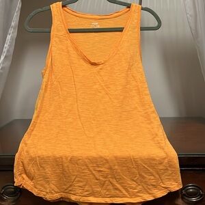 Old Navy Women's Medium Neon Orange Relaxed Fit Sleeveless Tank Top